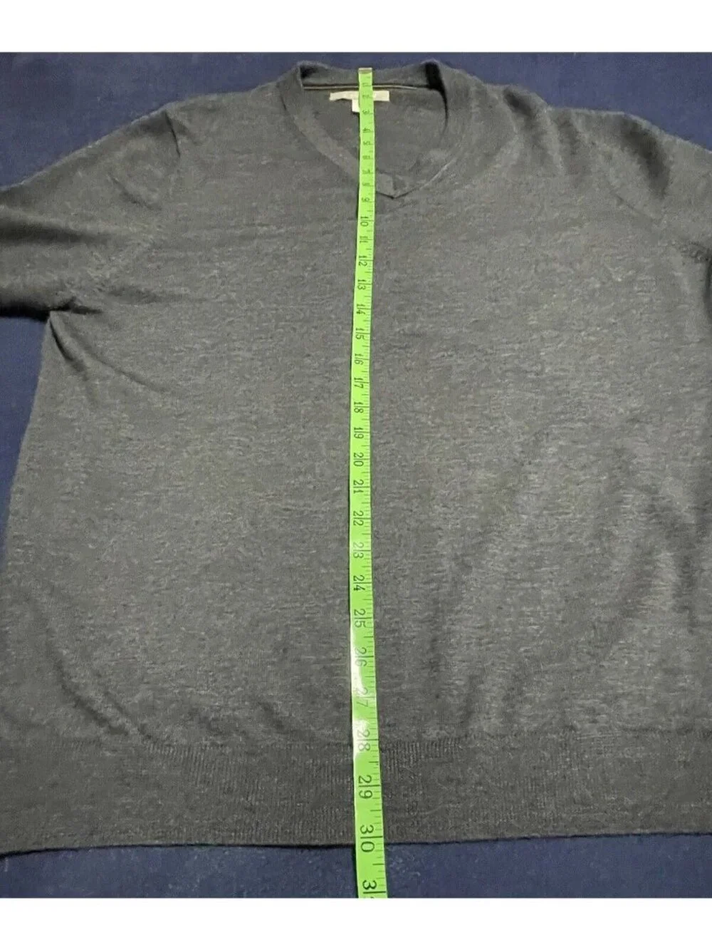 Nordstrom Men's Xl Extra Fine Merino Wool V-Neck Sweater Gray